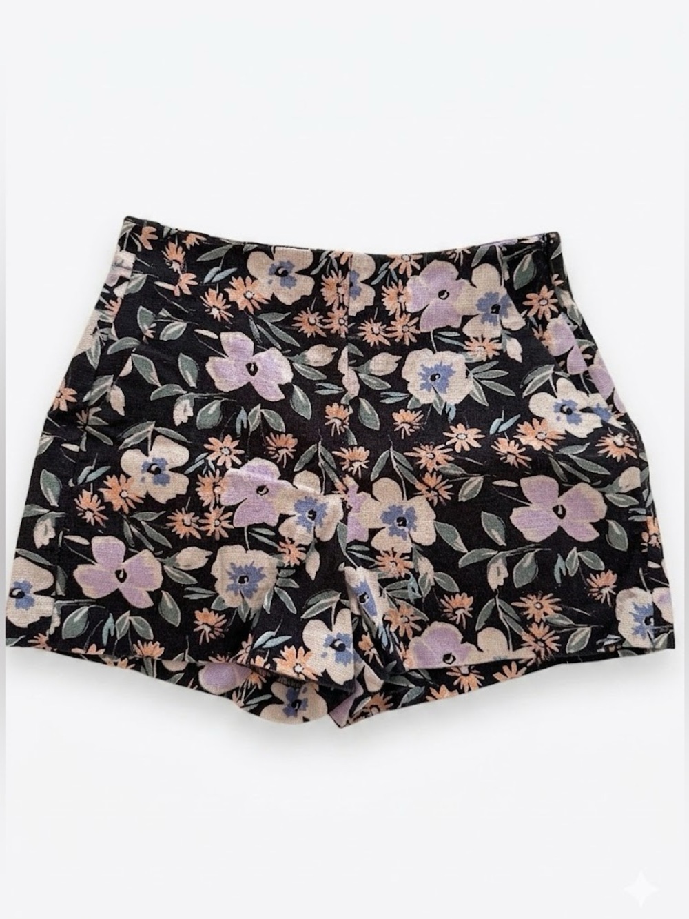 Gap Navy Floral Print Textured Shorts Size 6